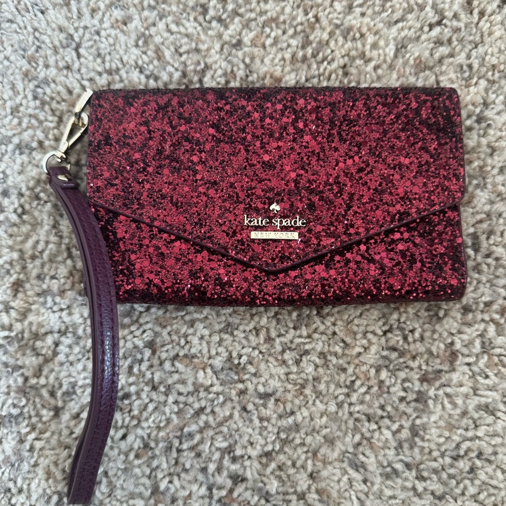 Kate Spade Ruby Red Sequins Glitter Wristlet